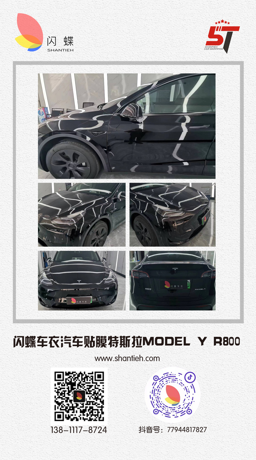 闪蝶车衣汽车贴膜特斯拉 MODEL Y R800